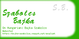 szabolcs bajka business card